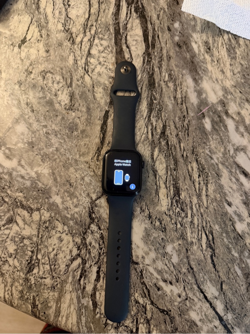 Apple Watch with Black Sport Band